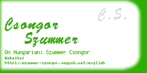 csongor szummer business card